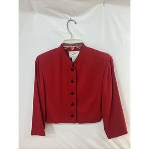 Vintage Jacqueline Ferrar Petite red Blazer Women's Petite size 10
